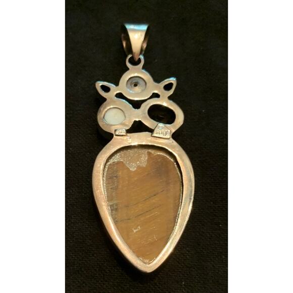 Arya Sterling Silver Multi Stone Pendant - Picture 4 of 4